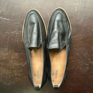 Susina Black Leather Loafer